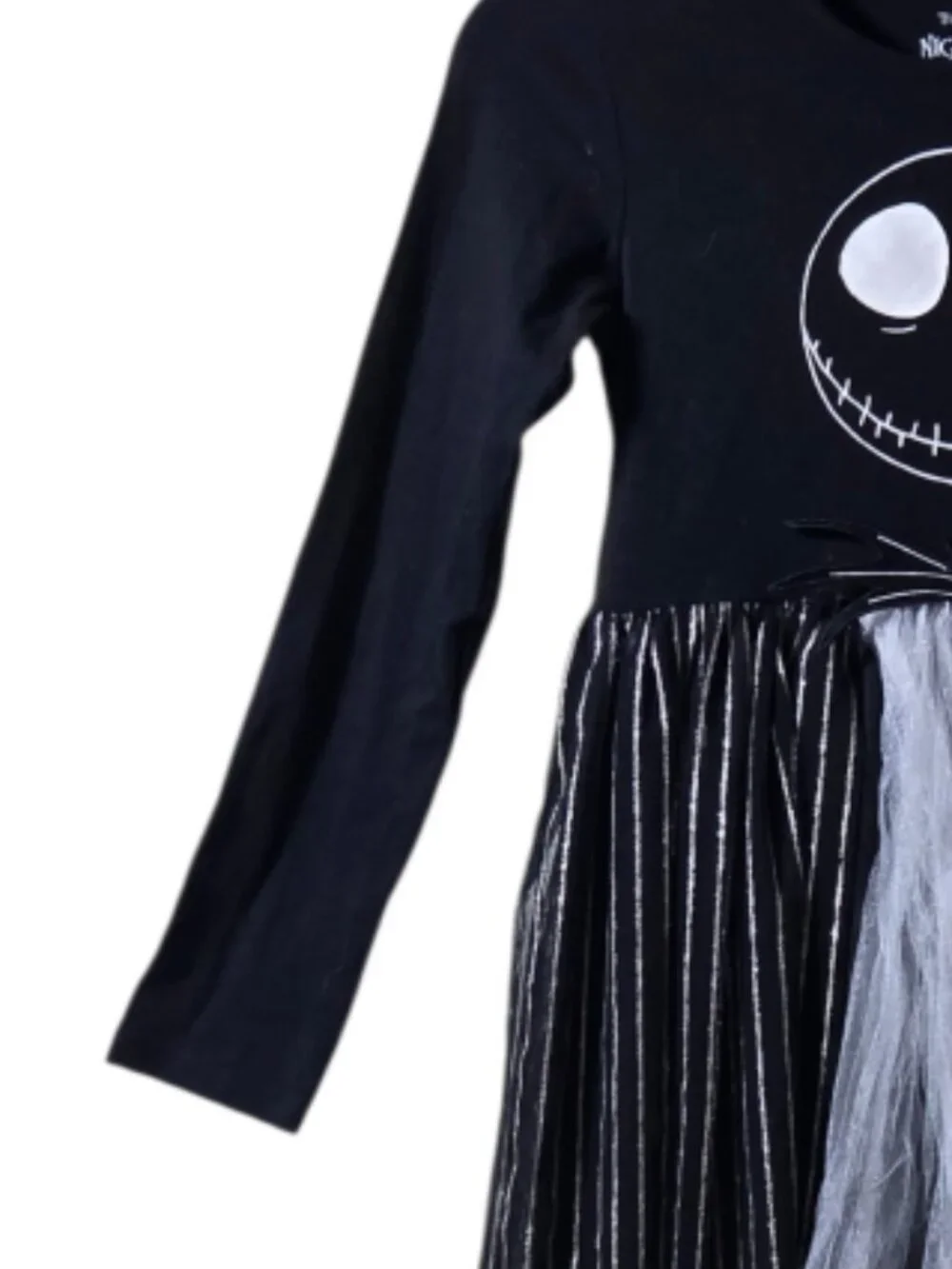 Disney Nightmare Before Christmas Jack Skellington Dress Girls Black Halloween